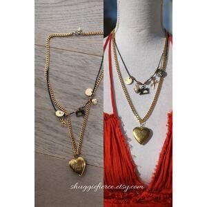 ✨ Handmade Sewist Layering Necklace | Love You Heart Locket | Sewing Charms ✨